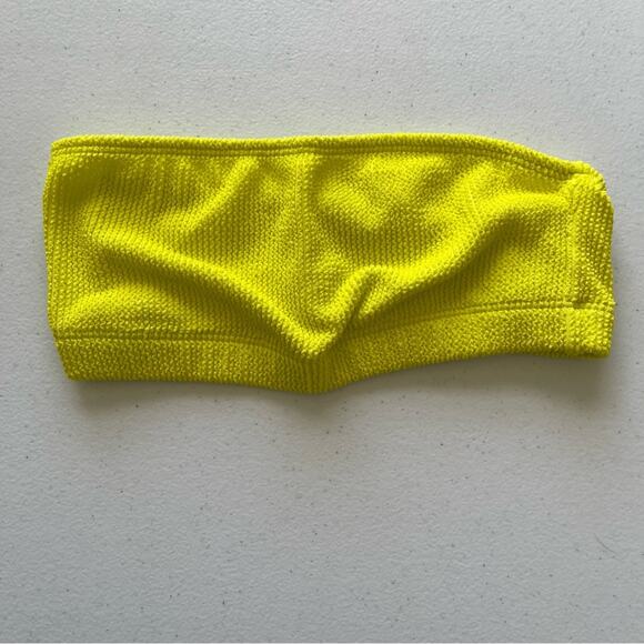 NWT Good American Neon Bright Yellow Bikni Swim Bathing Suit Set beach pool MED - Picture 6 of 9